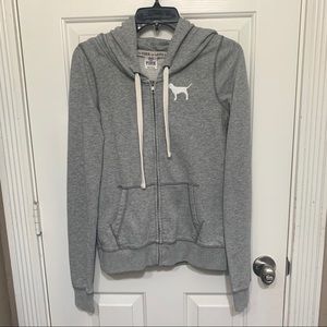 Victoria’s Secret PINK Gray Hooded Jacket